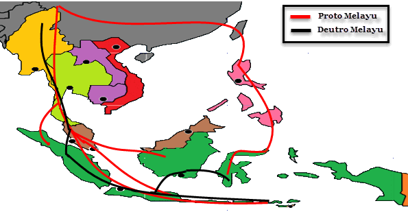 Peta Persebaran Bangsa Proto Melayu Dan Deutro Melayu